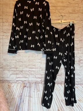 Kate spade Black Bow-Print Pajama Set